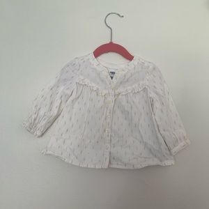 Old navy blouse with gold details